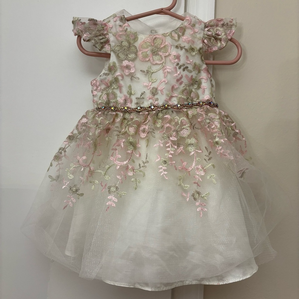 Rare Editions Floral Jeweled Dress